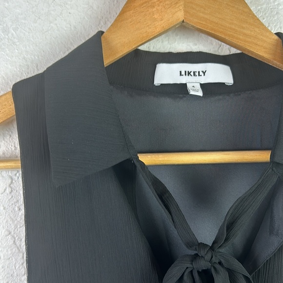 New NWOT LIKELY Sleeveless Chiffon Dress 4 - Picture 4 of 9